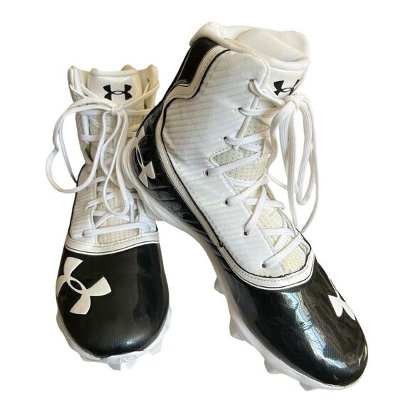 Under Amour Highlight Football Cleats. White/Black. Size: 7.5 Mens - Picture 2 of 10